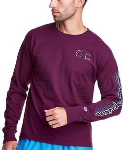 Champion Classic Logo Graphic Long-sleeve T-shirt Dark Berry thumbnail 1