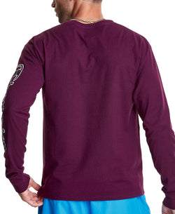 Champion Classic Logo Graphic Long-sleeve T-shirt Dark Berry thumbnail 3