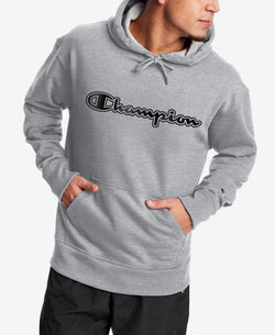 Champion Fleece Logo Hoodie Oxford Gray thumbnail 1
