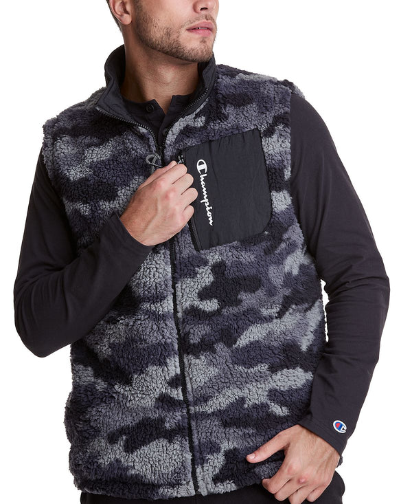 Champion High Pile Reversible Fleece Vest Camo Ammo