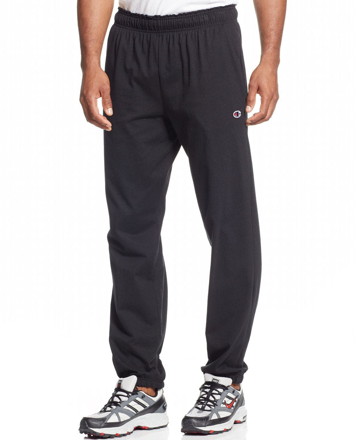 Champion Jersey Banded Bottom Pants Black
