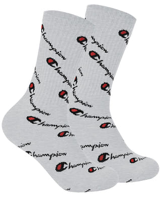 Champion Logo Crew Socks Grey