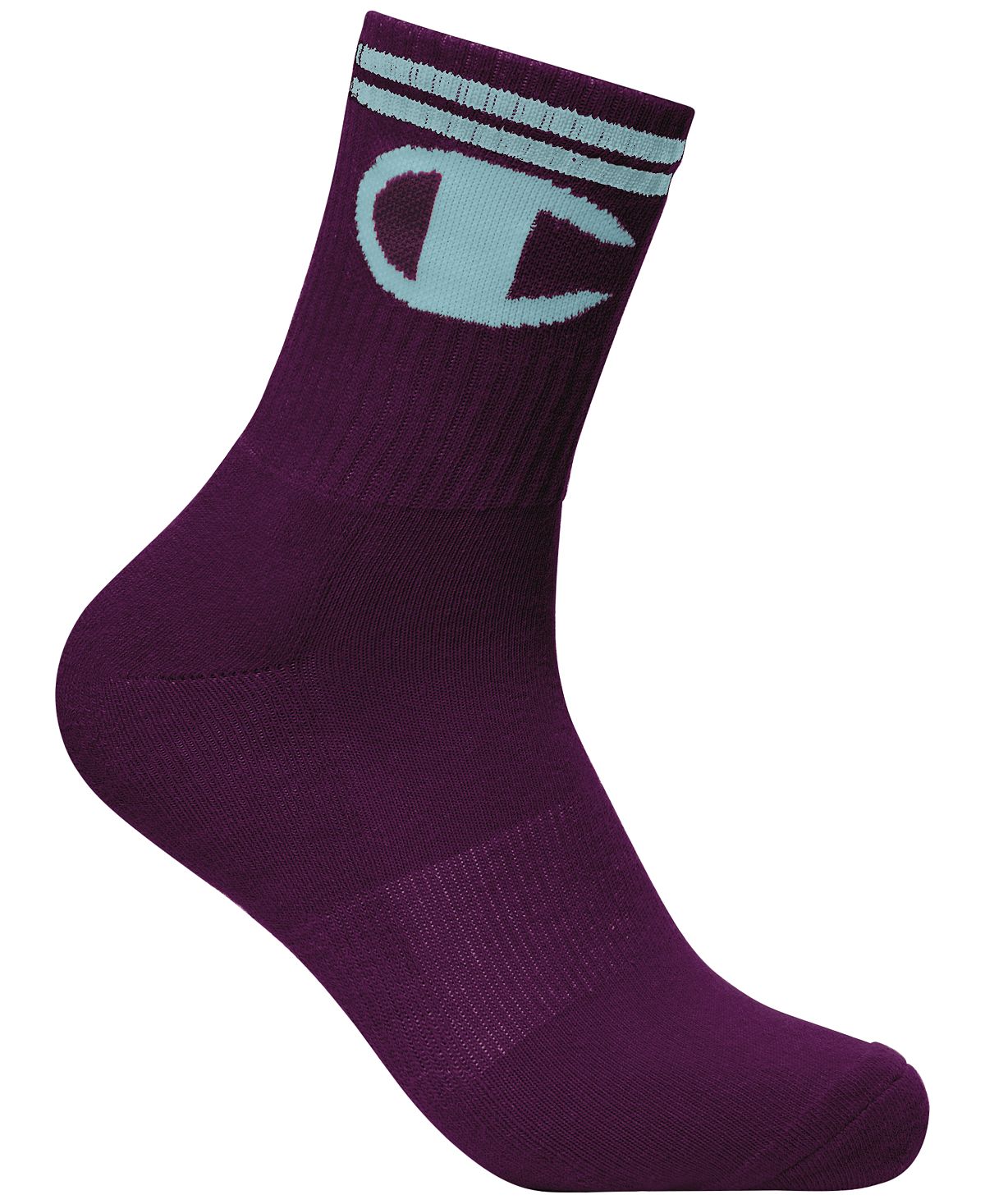 Champion Logo Crew Socks Venetian Purple