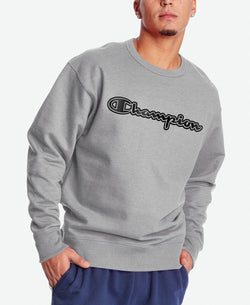 Champion Logo-print Fleece Sweatshirt Oxford Gray thumbnail 1