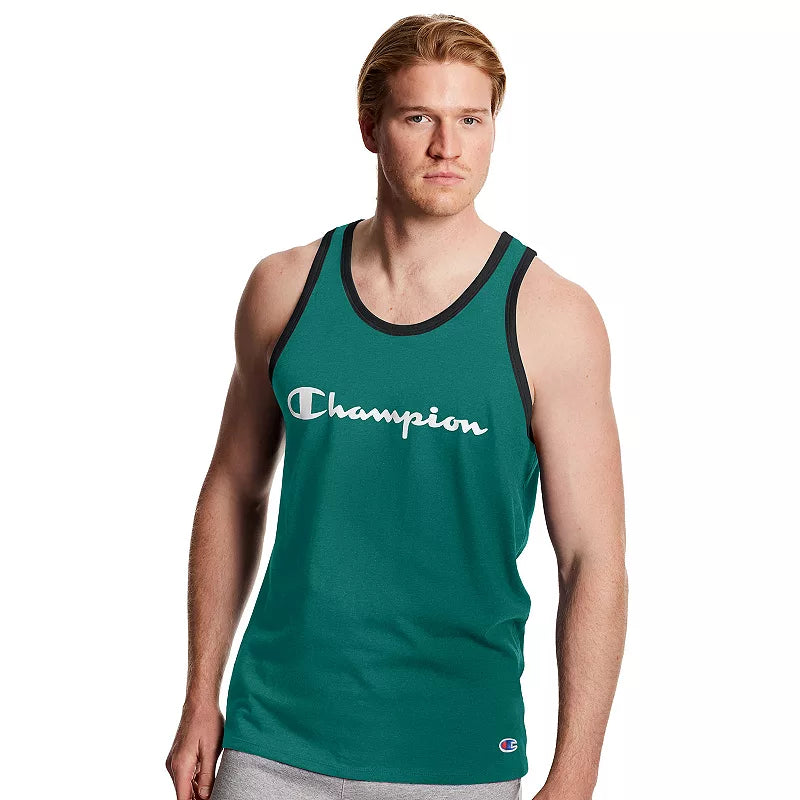 Champion Men's Classic Graphic Tank Top, Size: Large, Green