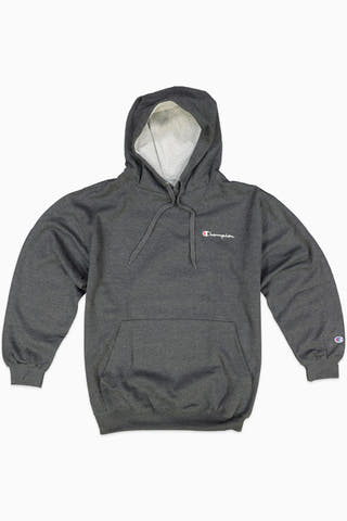 Champion Mens Big Tall Logo Graphic Char Heather Hoodie