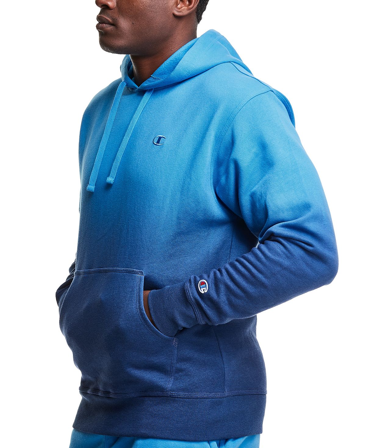 Champion Ombr Fleece Hoodie Dip Dye Balboa Blue