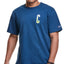 Champion Ombr Tufted-chenille Logo Appliqu T-shirt Jetson Blue