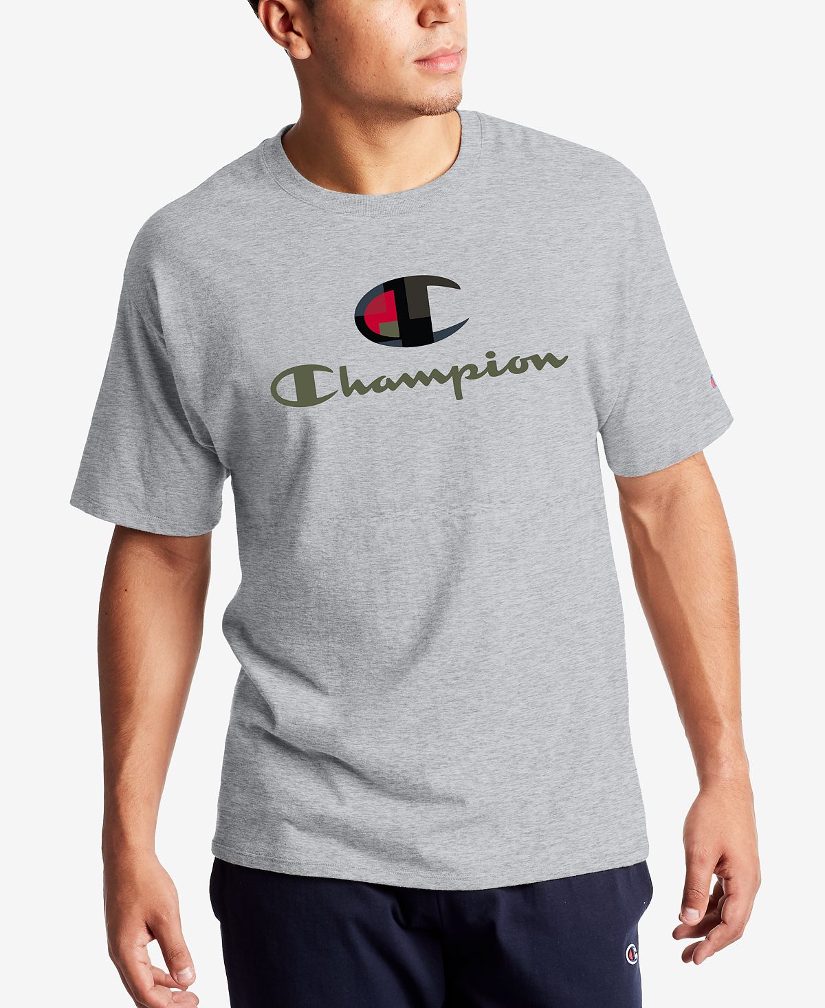 Champion Pixel C Logo Graphic T-shirt Oxford