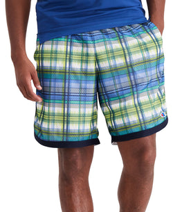 Champion Plaid Mesh 7" Drawstring Shorts Off Grid Green thumbnail 1