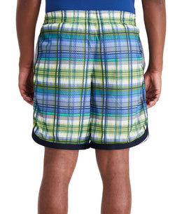 Champion Plaid Mesh 7" Drawstring Shorts Off Grid Green thumbnail 2
