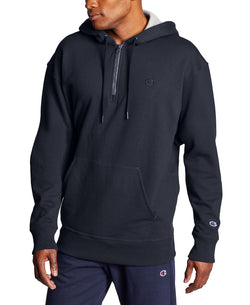 Champion Powerblend Fleece Quarter-zip Hoodie Navy thumbnail 1