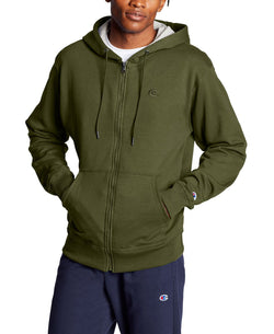 Champion Powerblend Fleece Zip Hoodie Cargo Olive thumbnail 1