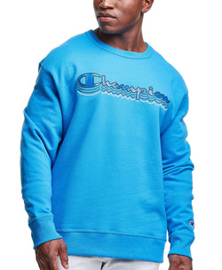 Champion Powerblend Logo Sweatshirt Balboa Blue thumbnail 1