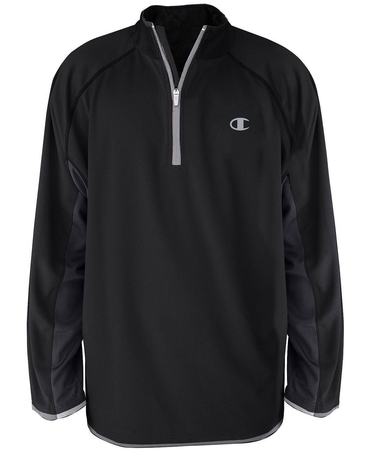 Champion Quarter-zip Sweatshirt Blk/ Silver