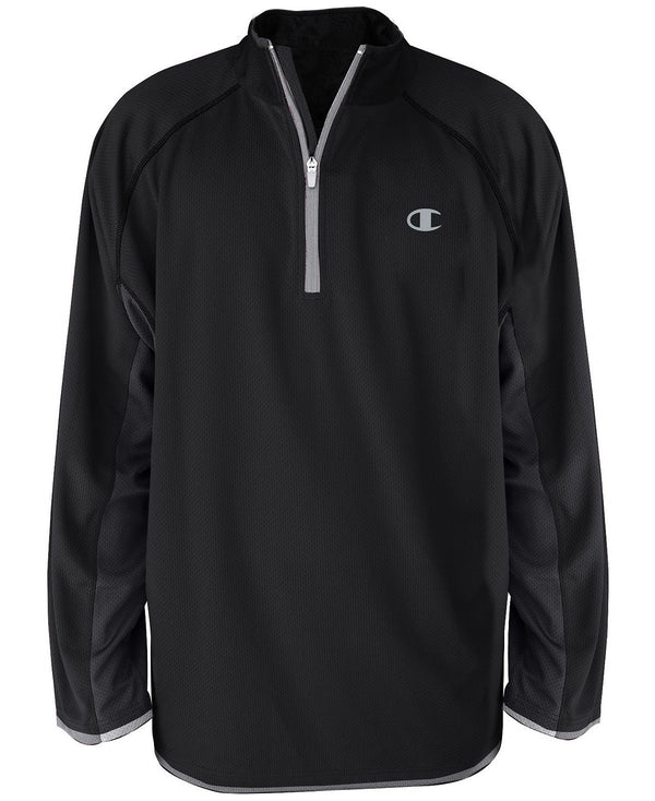 Champion Quarter-zip Sweatshirt Blk/ Silver