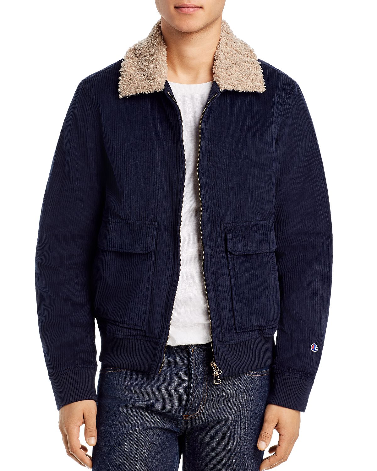 Champion Reverse Weave Corduroy Regular Fit Jacket Navy