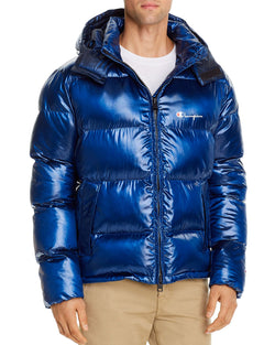 Champion Reverse Weave Hooded Puffer Jacket Blue Jay thumbnail 1