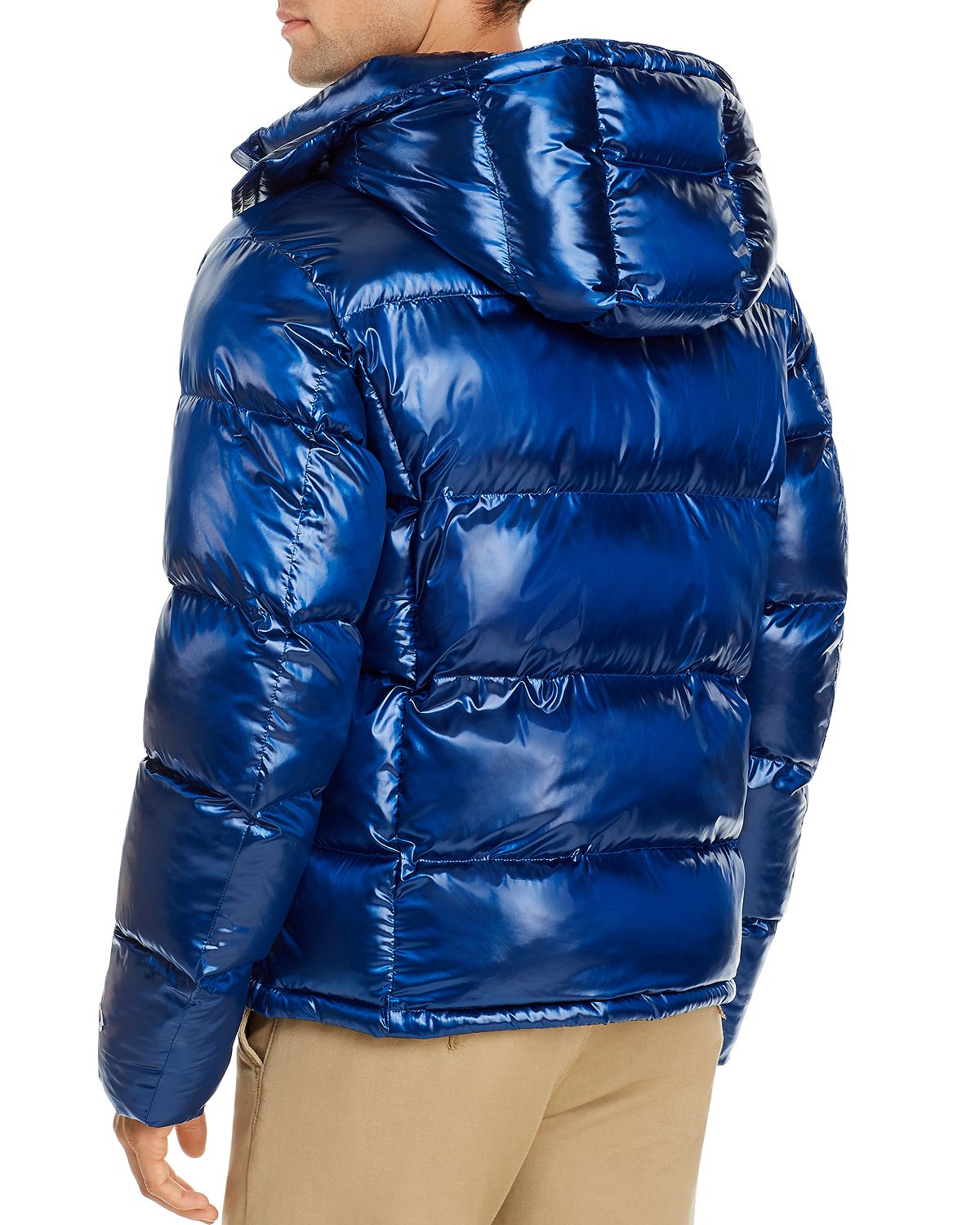 Champion Reverse Weave Hooded Puffer Jacket Blue Jay