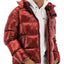 Champion Reverse Weave Hooded Puffer Jacket Scarlet