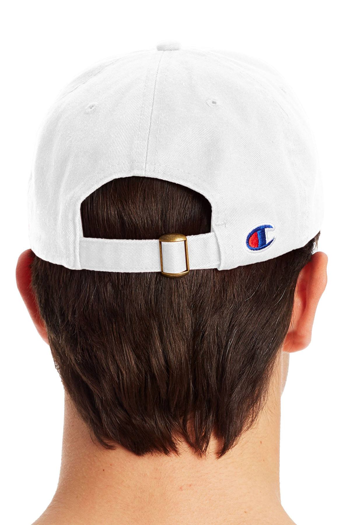 Champion White/Navy Script Logo Ameritage Dad Hat