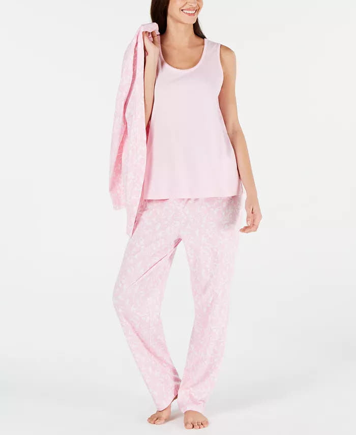Charter Club 3-Pc. Knit Pajama Set