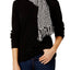 Charter Club Black Houndstooth Chenille Woven Scarf