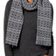 Charter Club Black Reversible Fair-Isle Muffler Scarf