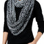 Charter Club Black/White Velvety Marled Chenille Infinity Scarf