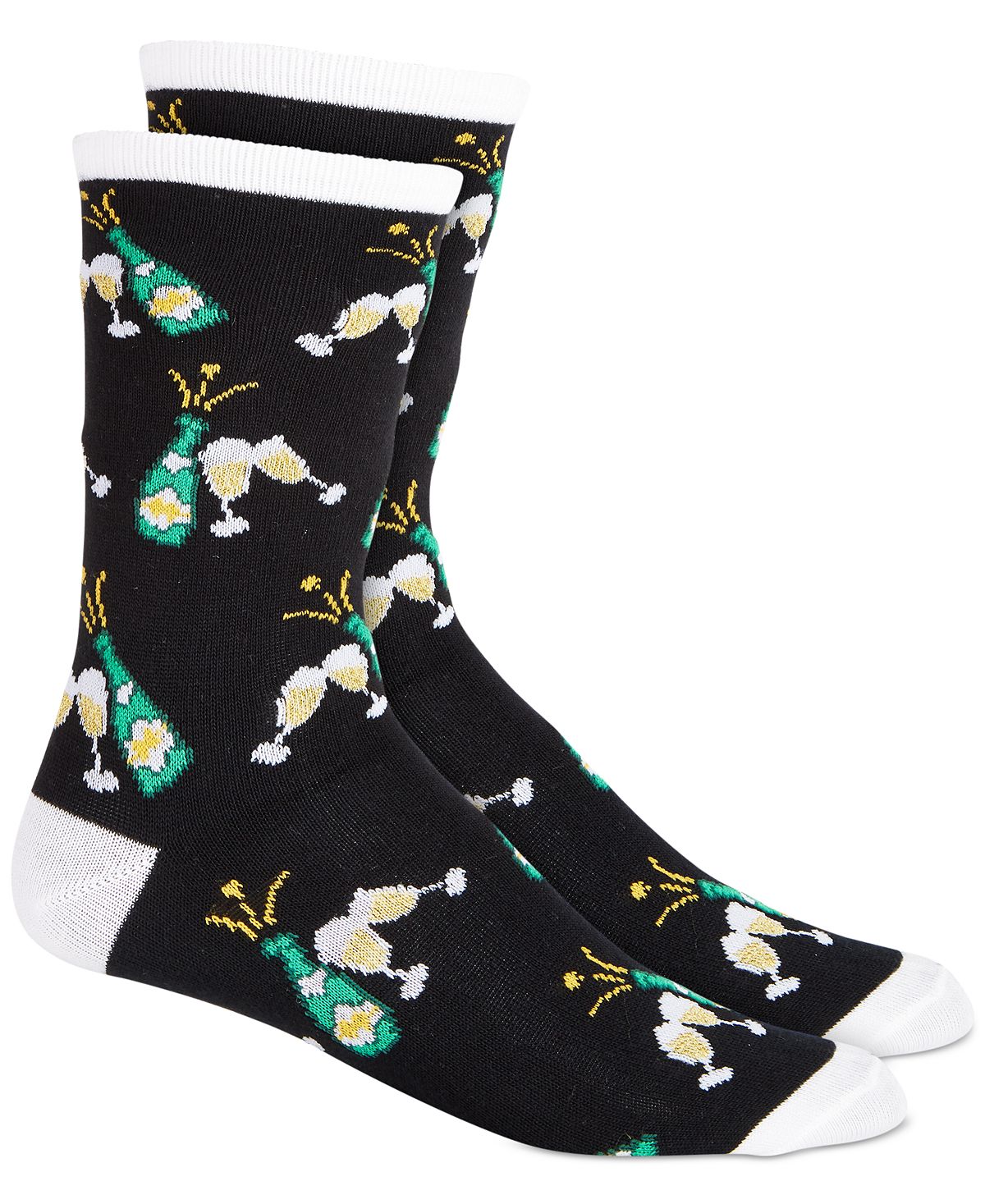 Charter Club Champagne Toast Crew Socks Black