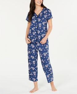 Charter Club Cotton Soft Knit Pajama Set in Blue Bells thumbnail 3