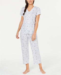 Charter Club Cotton Soft Knit Pajama Set in Quaint Paisley thumbnail 2