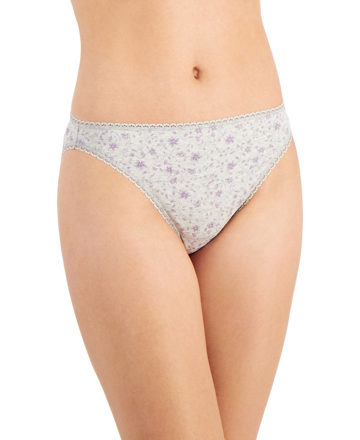 Charter Club Everyday Cotton Wo Bikini Underwear Floral Vine