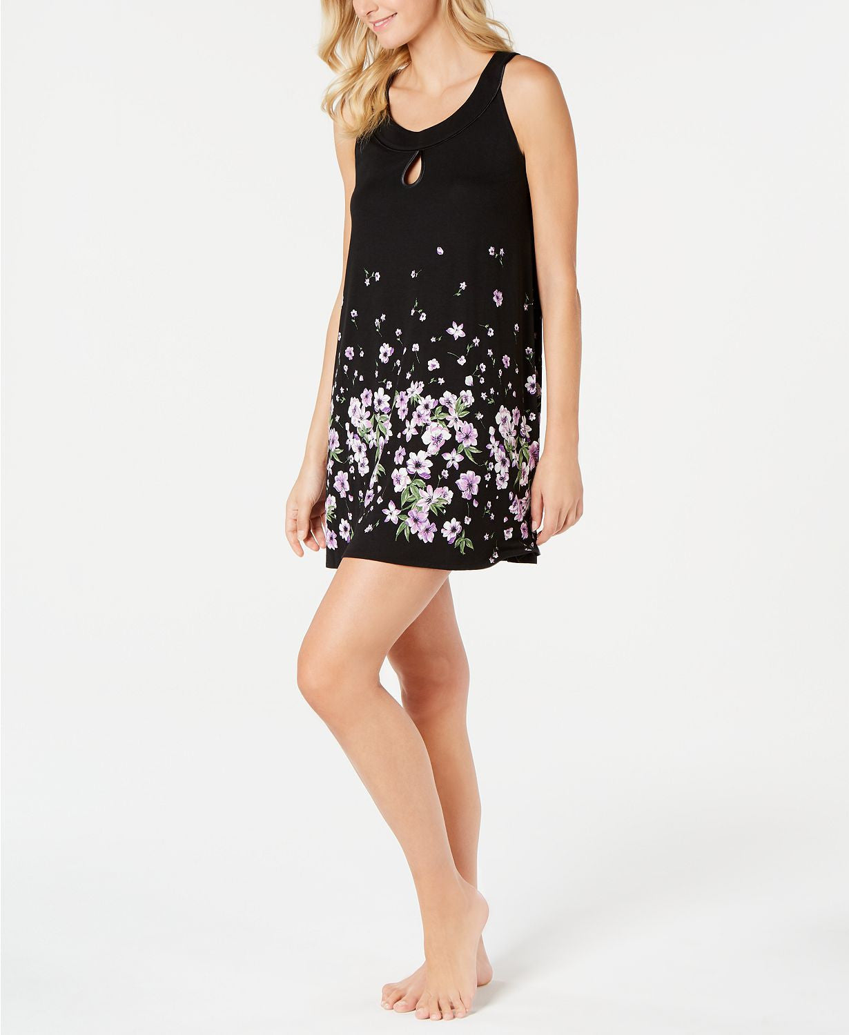 Charter Club Floral Print Chemise in Border Floral