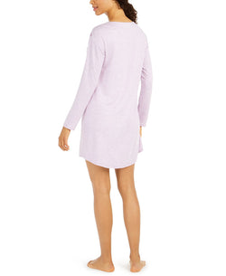 Charter Club Floral-embroidered Sleepshirt Nightgown Lilac Petal thumbnail 3