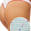 Charter Club Intimates Aqua Floral Stripe Pretty Cotton Thong