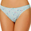 Charter Club Intimates Aqua Floral Stripe Pretty Cotton Thong