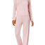 Charter Club Intimates Ash-Pink Heather Long Pajama Set