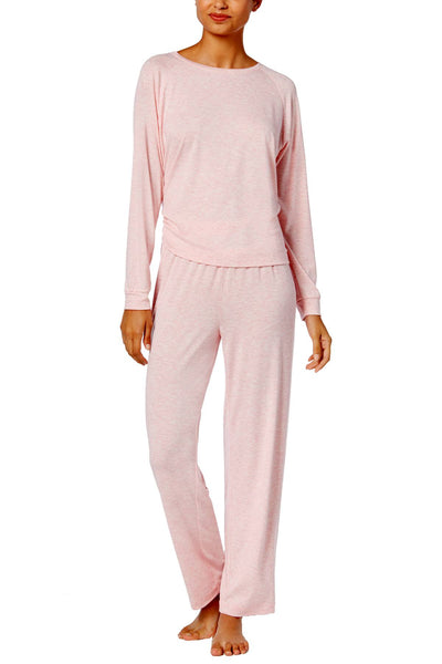 Charter Club Intimates Ash-Pink Heather Long Pajama Set