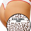 Charter Club Intimates Black/Animal Pretty Cotton Thong
