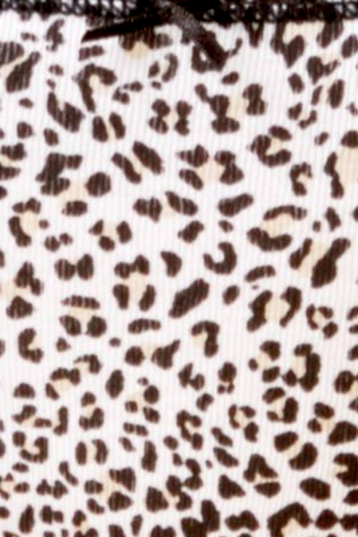 Charter Club Intimates Black/Animal Pretty Cotton Thong