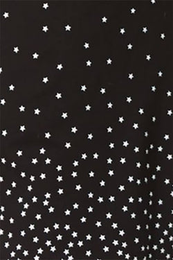 Charter Club Intimates Black Falling-Stars Graphic-Print Cotton Sleepshirt thumbnail 2