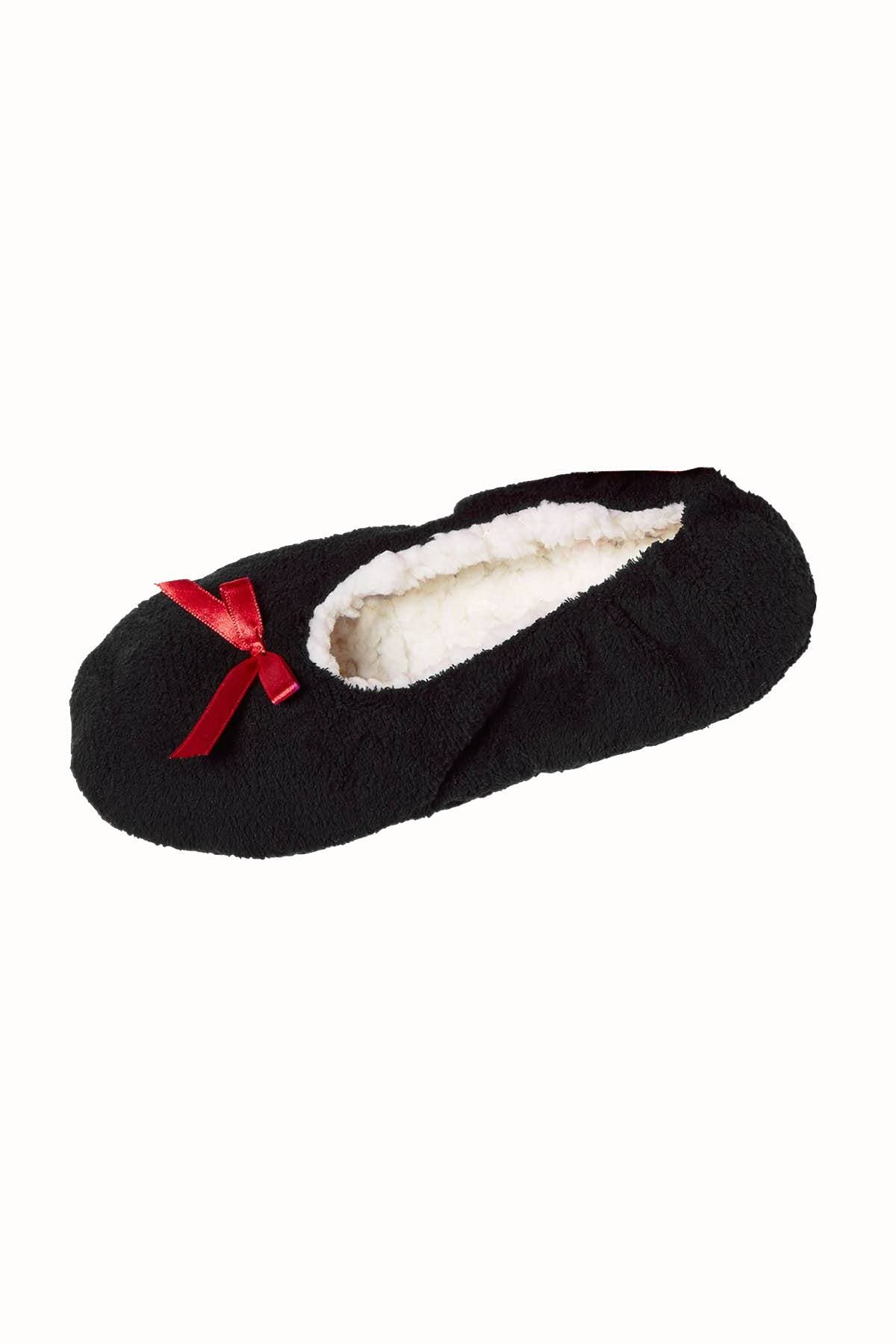 Charter Club Intimates Black Fuzzy Slipper Socks