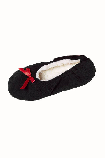 Charter Club Intimates Black Fuzzy Slipper Socks