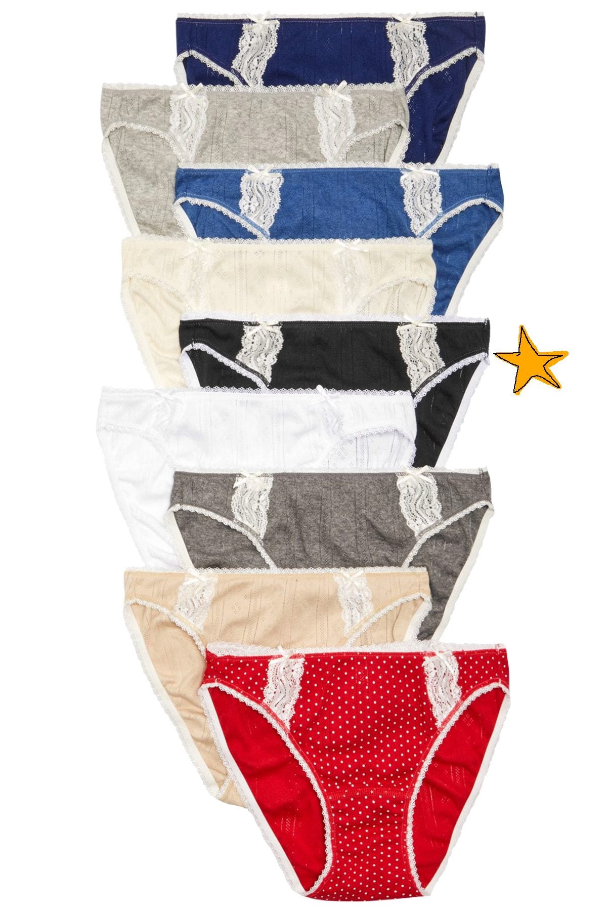 Charter Club Intimates Black Pointelle Cotton Bikini Brief