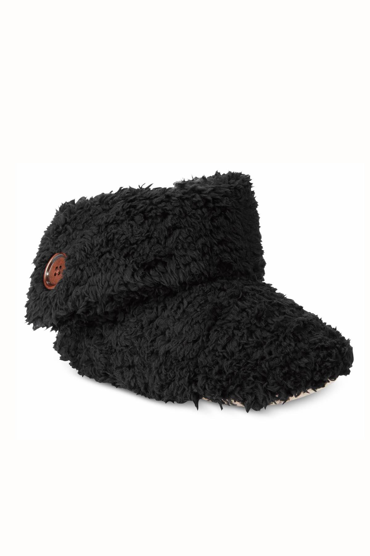 Charter Club Intimates Black Super Soft Bootie Slippers