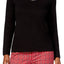 Charter Club Intimates Black Top & Red Small-Grid Plaid-Printed Pant PJ Set