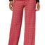 Charter Club Intimates Black Top & Red Small-Grid Plaid-Printed Pant PJ Set
