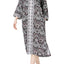 Charter Club Intimates Black/White Aquatic-Tile-Printed Woven Caftan