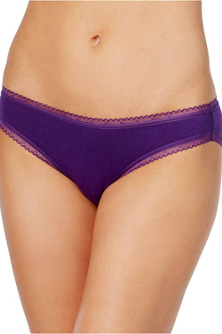 Charter Club Intimates Blackberry-Wine Modern Essentials Cotton Lace-Trim Bikini Brief thumbnail 1